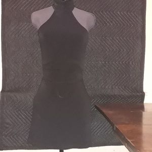 Sexy Open Back Black Cocktail Dress
